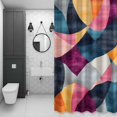 thumbnail image 4 of Modernism Art Shower Curtain for Bathroom Decor, Multi Color Geometric Color Block Waterproof Fabric Shower Curtain, 36"x78" Set with 12 Hooks, 4 of 9