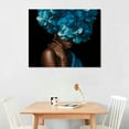 thumbnail image 2 of PRATYUS Canvas Wall Art Picture 20x16in for Living Room Bedroom Fall Decor Rose Lady Ready to Hang 20x16in, 2 of 3