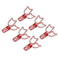 thumbnail image 5 of 100 clips para encuadernación de gatitos, estilo animal lindo, sujeción fuerte, abrazaderas huecas para encuadernación de gatos para notas, papeles, ropa, color rojo, 5 of 5