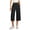 Black, variant on SBYOJLPB Women's Capris Pants Wide Leg Business Casual Work Travel Hiking Walking with Pockets Zipper Button Cropped Trousers