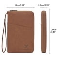 thumbnail image 3 of KALUNMA Family Passport Holder Wallet RFID Blocking Zippered Passport Wallet,Women and Men Travel Wallet Ladies Passport Cover, 3 of 9