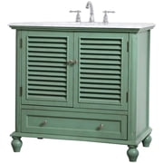 Elegant Lighting VF30536VM Rhodes 36 Free Standing Single Basin Vanity Set - Vintage Mint