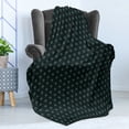 thumbnail image 4 of Stars Soft Flannel Fleece Throw Blanket, Hand Drawn Triangles and Hexagons Lines Composition Oriental Illustration, Cozy Plush for Indoor and Outdoor Use, 70" x 90", Turquoise Black, by Ambesonne, 4 of 5