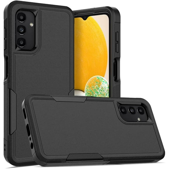 for Samsung A13 4G/5G/A04S Phone,TPU PC 2-in-1 Anti Drop, wear-Resistant, All-Round Protection Phone case,for Samsung A13 4G/5G/A04S Phone use. (Black)