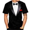 thumbnail image 2 of Rebaike Tuxedo T-Shirt Funny Suit Design Graphic Tee Novelty Tux Shirt Fake Suit Tee, 2 of 8