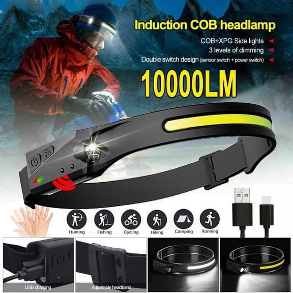 LED Headlamp Flashlights USB Rechargeable Head Lamp