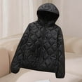 thumbnail image 7 of jtjvou Quilted Jackets for Women Zip Up Hooded Winter Coats Lightweight Loose Puffer Padded Outerwear with Pockets Black M, 7 of 7