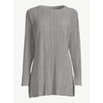 thumbnail image 5 of Scoop Women's Crinkle Knit Tunic Top, 5 of 5