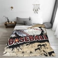 thumbnail image 3 of Baseball Blanket Baseball Decor Throw Blanket Baseball Team Gifts for Girls Boys Baseball Lover Winter Super Warm Soft Plush Lightweight Fleece Flannel Blanket for Kids Teens Adults Men Women 50"X40", 3 of 6