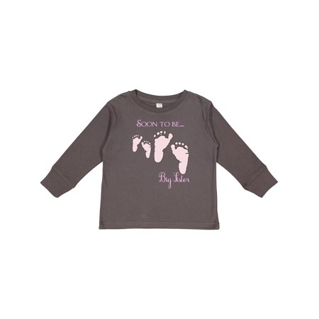 

Inktastic Soon to Be Big Sister Gift Toddler Toddler Girl Long Sleeve T-Shirt