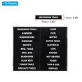thumbnail image 2 of Uxcell Tool Box Label Sticker, Machine Organizer Decal Waterproof Tool Box Stickers for Home Industry, Black 12 Sheets, 2 of 7