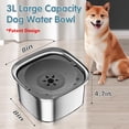 thumbnail image 2 of Cuenco de agua para perros UPSKY de acero inoxidable, 3 litros, sin derrames, capacidad de 3 litros, 2 of 7