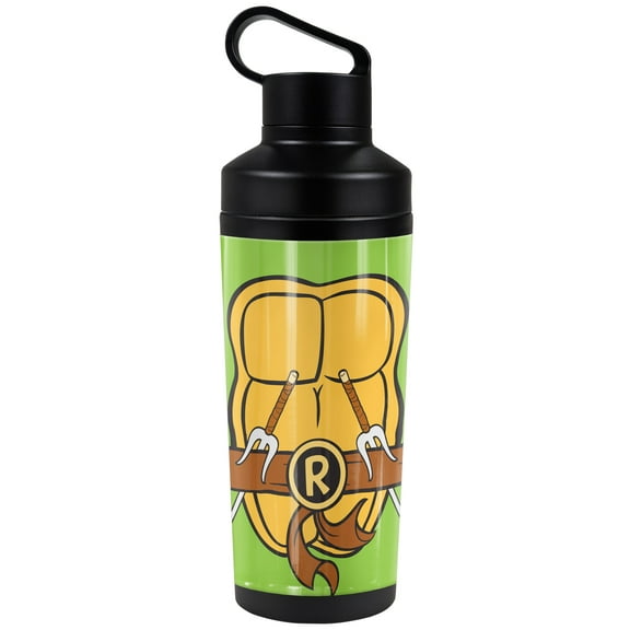 Teenage Mutant Ninja Turtles TMNT Official Raph Shell 18 oz Insulated Water Bottle, Leak Resistant, Vacuum Insulated Stainless Steel with 2-in-1 Loop Cap