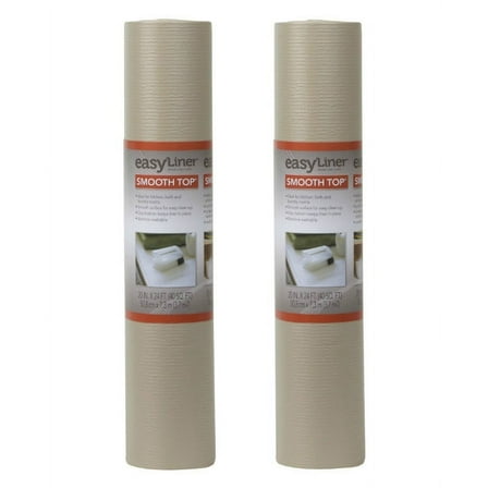 Duck Brand 281873 Smooth Top Easy Liner Non-Adhesive Shelf Liner 20-Inch x 24-Foot, Taupe, 2 Pack