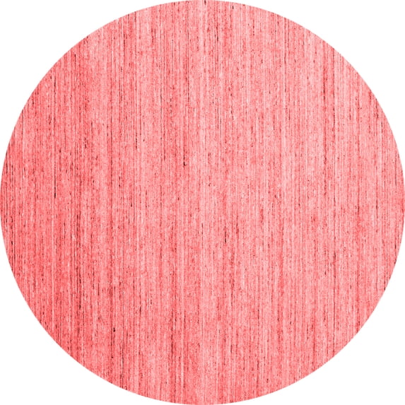 Ahgly Company Indoor Round Abstract Red Contemporary Area Rugs, 6' Round