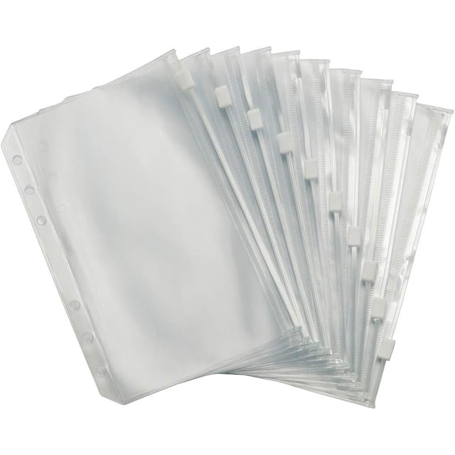 Sacs pour Reliure d'Appâts, Reliures Portefeuille Ver, Voyage, Portables, Compacts, Rangement d'Appâts pour Appâts Souples/durs, Chefs, Lignes, Rigs, Poches (Pas de Pince) ; 10 Pcs, S : 4-3/10 Pouces X 6-7/10 Pouces