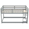 thumbnail image 4 of DreamBuck Bunk Bed foe , Twin over Twin Bunk Bed with Build-in Ladder, Wood Bunk Bed with Safety Guardrails and Wooden Slats Support, Space-Saving Bunk Bed for Teens, No Box Spring Needed, 4 of 12