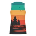 thumbnail image 3 of Penkiiy Sunset Print Beach Tank Tops Men Summer Casual Sleeveless T-Shirt Round Neck Sports Tee Racerback Workout Tanks 3XL Multicolor, 3 of 4