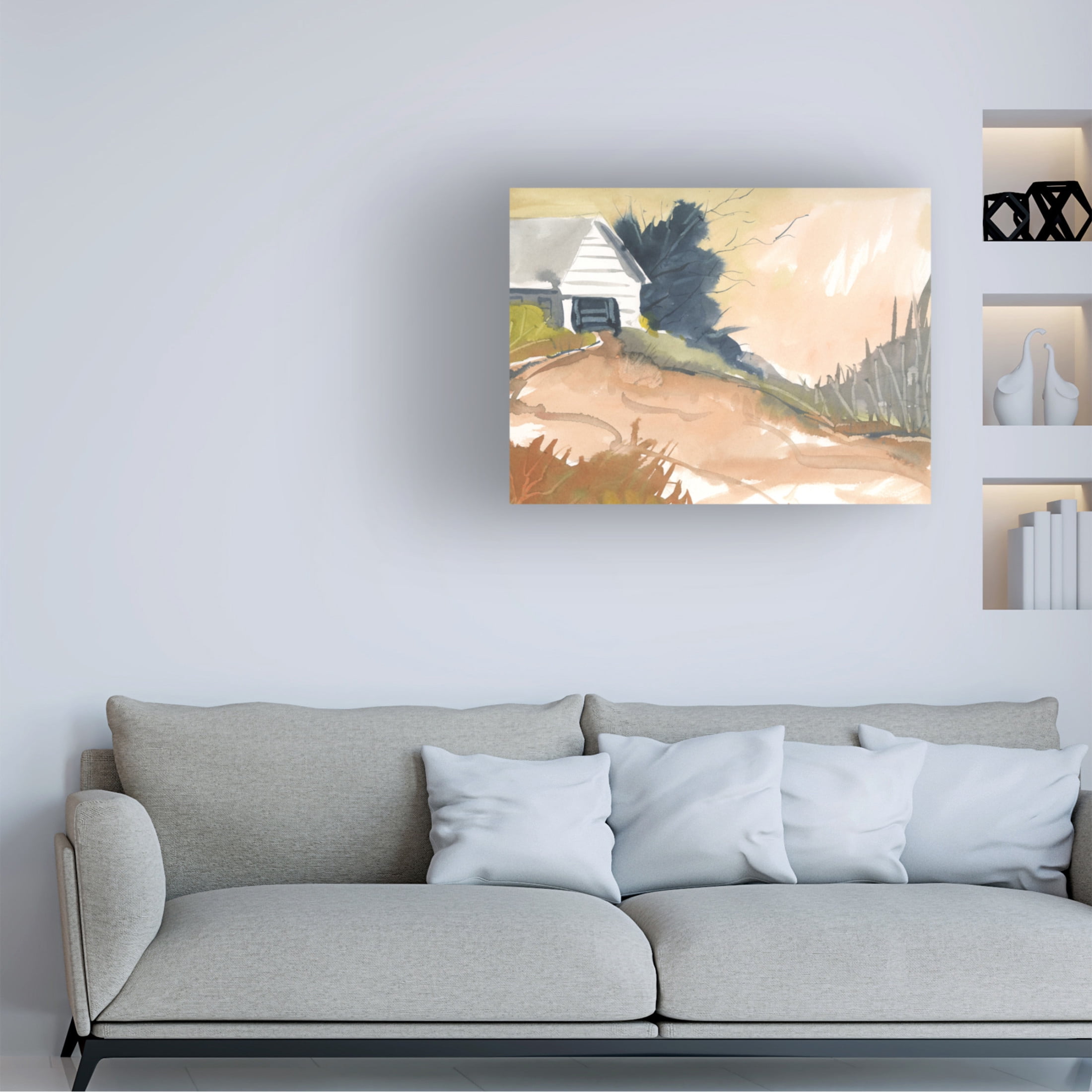 Canvas Wall Art - Randy Noble Fine Art 'Homeward' Wall Art for Living Room, Bedroom, or Office Décor by Trademark Fine Art - 47 x 35 Inches