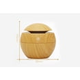 thumbnail image 4 of Humidificateur à ultrasons diffuseur d'huiles essentielles purificateur d'air de brouillard frais 130 ml Mini humidificateur d'arôme silencieux portable veilleuse avec 6 couleurs (95 * 95 * 100), 4 of 5