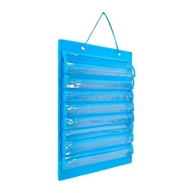Organizador de cinturón de karate colgante de pared Ligera de cinturón de karate de fieltro Azul