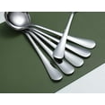 ReaNea Soup Spoons 6 Pieces Stainless Steel Round Dinner Spoon, Table