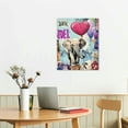 thumbnail image 2 of Sheronv Elephant Balloons Heart Fine Art Aesthetic Poster Print Wall Painting for Living Room Bedroom Home Office Wall Decor Canvas Art Decor Pictures Farmhouse Bathroom Room 12x16 in, 2 of 5