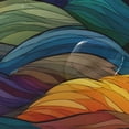 thumbnail image 4 of Yayeee Shower Curtain with Hooks 72"x72" Waterproof Fabric Bathroom Hanging Decor, Colorful Waves Pattern, 4 of 5