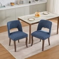 thumbnail image 3 of CQSXDA Fabric Upholstered Wooden Dining Chairs Set of 2, Cozy Farmhouse Style for Kitchen and Dining Room Décor, 3 of 11
