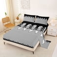 thumbnail image 2 of Erosebridal Cute Kawaii Bowknots Bed Sheets,Modern Geometric Lines King Sheets For Bowknot Lovers 4-Piece, 2 of 6
