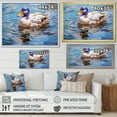 thumbnail image 4 of Designart "Duck Enjoying Pond Scenery II" Animals Framed Wall Art Decor - Modern Farmhouse White Duck Entryway Framed Wall Art Print, 4 of 6