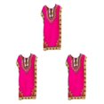 thumbnail image 4 of maskred Robe de Plage Mode Femme Vacances Boho Ethnique Élégante Tunique Ample Rose 3Set, 4 of 6
