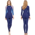 thumbnail image 5 of Traje de baño de una pieza para mujer, traje de surf de manga larga, pantalones nuevos, traje de buceo, traje de baño conservador, 5 of 5
