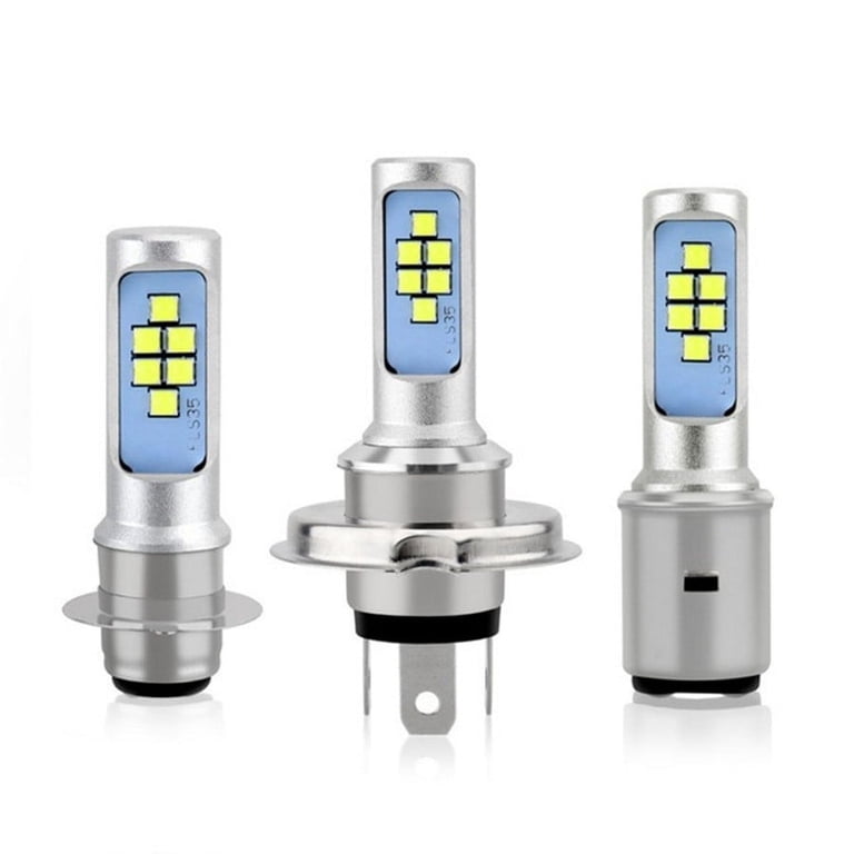 Ampoule LED BA20D Pour Phare Moto - 27 LED 5050, 4300K Blanc Chaud, 6V, 540 Lumens