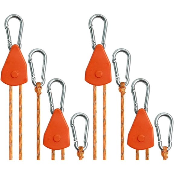 Retractable Paracord Rope Tie Down Ratchet Strap Cam Lock Adjustable Outdoor Tightener Tensioner 4 Pack