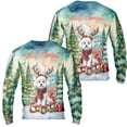 thumbnail image 3 of Merry Christmas Santa Reindeer Antlers Bichon Frise Sleigh Xmas Winter Holiday All Over Print 3D Sweatshirt Unisex Merch Bichons Dog Lovers Gifts Idea - 00023, 3 of 6