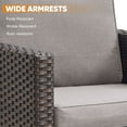 thumbnail image 3 of Gymojoy 2-Piece Outdoor Wicker Club Lounge Chairs,Patio Arm Chair Set in Brown/Gray, 3 of 6