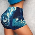 thumbnail image 4 of Disketp Abstract Blue Skull for Scrunch Butt Workout Shorts Women Seamless Soft Smooth Gym Yoga Scrunch Active Shorts-Medium, 4 of 8