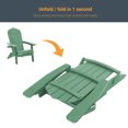thumbnail image 7 of ACEGOSES 4Pcs Outdoor Folding Adirondack Chair Patio Plastic Fire Pit Chair for Outside, Deck and and Balcony,Green, 7 of 7