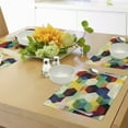 thumbnail image 4 of Ambesonne Vintage Place Mats Set of 4, Rhombus Pattern Grunge, Standard Size, Multicolor, 4 of 6