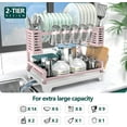 thumbnail image 2 of Dish Drying Rack: 2 Tier Dish Racks for Kitchen Counter and Sink - Large Dish Drying Rack with Drainboard & Utensil Holders - Stainless Steel Dish Drainers Kitchen Organization and Storage, 2 of 6