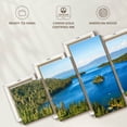 thumbnail image 6 of Elephant Stock Scenic View Of Emerald Bay Wall Art - Horizontal Multi Panel Canvas - 5 Pieceliving Room Wall Decor - Photography Nature Multi Panel - Beige And Green Decor - 80" x 36", 6 of 8