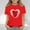 Red, variant on Frnrwgo Girls Athletic Tees Mother's Day Shirts for Girls Kids T-Shirts Tees Summer Tops 2-13 Years, Red