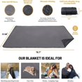 Black & Grey Picnic Blanket Waterproof Foldable Outdoor Beach Blankets