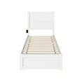 thumbnail image 3 of AFI NoHo 14" Twin-XL Wood Platform Bed with Modern Panel Headboard and Footboard, White, 3 of 6