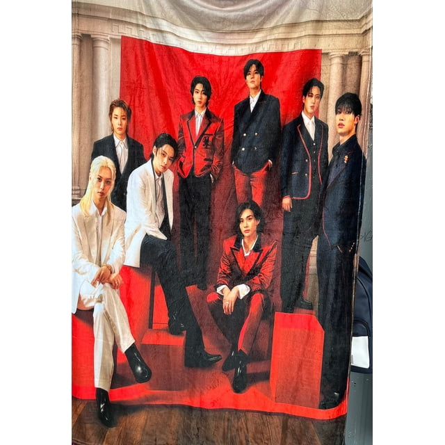 Exclusiva! Cobija Frazada Ultra Suave Stray Kids K-Pop Red