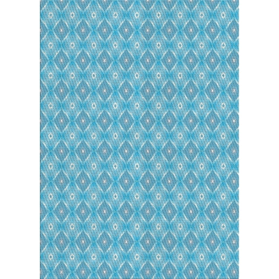 Ahgly Company Machine Washable Indoor Rectangle Transitional Blue Ivy Blue Area Rugs, 8' x 12'