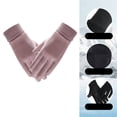 thumbnail image 4 of 2 Pcs Gloves for Women Fashion Accessories Fleece Skiing Warm Plush Windproof Touchscreen Mens Mittens Purple, 4 of 4
