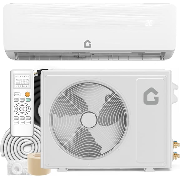 12000 BTU Mini Split AC/Heating System,19 SEER2 208-230V Enabled Energy Efficient Mini Split Unit,Smart Wall-Mounted Split Air Conditioner Cooling/Heating Up to 750 Sq.Ft