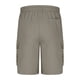 thumbnail image 4 of Pantalones Cortos de Carga de Cintura Elástica para Hombres Casual Sólido Longitud de Rodilla Bolsillo de Carga Pantalones Rectos, Mezcla de Algodón, 4 of 6